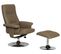 Fauteuil Relax + Repose-pieds "louis" - 1 Place - Beige