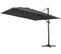 Parasol Jardin Déporté Alu "sun 4" - Rectangle - 3 X 4 M + Housse De Protection - Noir