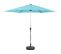 Parasol Jardin Droit Alu "sol" - Rond - Ø 3m - Bleu - Avec Pied à Lester