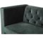 Canapé Fixe En Velours "bruce" - 196 X 76 X 82 Cm - 3 Places - Vert Foncé