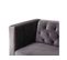 Canapé Fixe En Velours "bruce" - 196 X 76 X 82 Cm - 3 Places - Gris