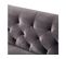 Canapé Fixe En Velours "bruce" - 196 X 76 X 82 Cm - 3 Places - Gris