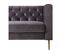 Canapé Fixe En Velours "bruce" - 196 X 76 X 82 Cm - 3 Places - Gris