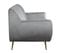 Canapé Fixe En Velours "evans" - 195 X 84 X 82 Cm - 3 Places - Gris