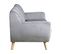 Canapé Scandinave Fixe En Velours "jarvis" - 3 Places - Gris.