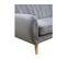 Canapé Scandinave Fixe En Velours "jarvis" - 3 Places - Gris.