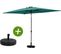 Parasol Jardin "sol 2" - Rectangle - 2 X 3 M - Vert + Dalles À Lester Incluses