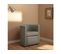 Fauteuil + Pouf "basma" - 64 X 58 X 70 Cm - Gris Clair