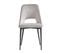 Lot De 2 Chaises En Velours "fedora" - Gris Clair