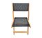 Chaise Pliante En Bois Exotique "seoul" - Maple - Noir - Lot De 2