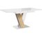 Table Repas Extensible "masiv" - 120/160 X 80 X 75 Cm - Blanc Brillant/sonoma