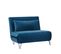 Joe Harper - Fauteuil Convertible En Velours - Couleur - Bleu Foncé