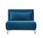 Joe Harper - Fauteuil Convertible En Velours - Couleur - Bleu Foncé