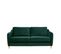 Vornay - Canapé Convertible Express 3 Places En Velours - Couleur - Vert Eucalyptus