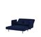 Belushi - Canapé Convertible 2 Places En Velours Côtelé L120cm - Couleur - Bleu Marine