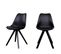 Bergen - Lot De 2 Chaises En Simili Et Pieds En Bois - Couleur - Noir