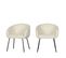 Lot De 2 Chaises En Tissu Bouclette Et Métal