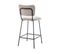 Lot De 2 Chaises De Bar En Tissu Et Métal H65cm