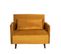 Belushi - Fauteuil Convertible En Velours - Couleur - Jaune Moutarde