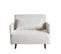 Belushi - Fauteuil Convertible En Tissu Bouclette - Couleur - Ecru