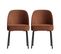 Vogue - Lot De 2 Chaises Design En Velours - Couleur - Rouille