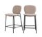 Lot De 2 Tabourets De Bar En Tissu Et Métal H65cm