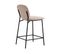 Lot De 2 Tabourets De Bar En Tissu Et Métal H65cm