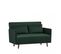 Belushi - Canapé Convertible 2 Places En Velours Côtelé L120cm - Couleur - Vert Foncé