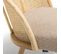 Candice - Fauteuil En Tissu Bouclette Et Rotin - Couleur - Taupe