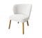 Raph - Fauteuil En Tissu Bouclette Et Bois - Couleur - Blanc