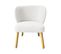 Raph - Fauteuil En Tissu Bouclette Et Bois - Couleur - Blanc