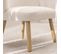 Raph - Fauteuil En Tissu Bouclette Et Bois - Couleur - Blanc