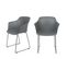 Tango - Lot De 2 Fauteuils De Table En Plastique Et Métal - Couleur - Gris