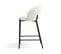 Lot De 2 Chaises De Bar En Tissu Bouclette Et Métal H65cm