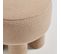 Bloomi - Tabouret Rond En Tissu Bouclette Ø43cm - Couleur - Beige Rosé