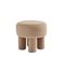 Bloomi - Tabouret Rond En Tissu Bouclette Ø43cm - Couleur - Beige Rosé