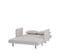 Canapé Convertible 2 Places En Tissu Bouclette Pieds Bois Clair L120cm