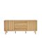 Bergen - Buffet 2 Portes 3 Tiroirs En Bois L170cm - Couleur - Bois Clair