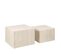 Lot De 2 Tables Basses Carrées Effet Travertin