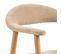 Anabate - Lot De 2 Fauteuils De Table En Tissu Et Bois - Couleur - Beige