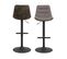 Antriade - Lot De 2 Tabourets De Bar Réglables En Tissu Et Métal H65-86cm - Couleur - Gris