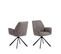 Barbacou - Lot De 2 Fauteuils De Table En Tissu Et Métal - Couleur - Taupe