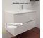 Meuble Vasque Tout Inox Rosinox 80 Cm + Miroir Excellence- Blanc- Plan Vasque En Résine