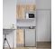 Kitchenette K00l - 100 Cm - Bois - Cromo - Évier à Gauche