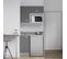 Kitchenette K00l - 100 Cm - Gris - Cromo - Évier à Gauche