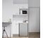 Kitchenette K00l - 100 Cm - Blanc - Snova - Évier à Gauche