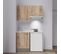 Kitchenette K01l - 120 Cm - Bois - Snova - Évier à Gauche