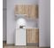 Kitchenette K01l - 120 Cm - Bois - Snova - Évier à Droite