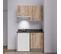 Kitchenette K01l - 120 Cm - Bois - Nero - Évier à Droite