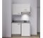 Kitchenette K01l - 120 Cm - Blanc - Cromo - Évier à Gauche